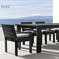 Meubles de jardin Ensemble de salle à manger 10 places Canapé de patio Balcon Table à manger en aluminium Ensemble de chaises en corde de jardin