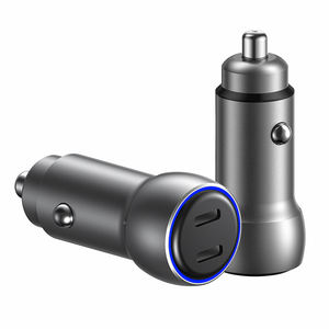 Cargador de coche multipuerto de 72W de alta potencia con carga rápida 3.0, puerto dual tipo C, construcción de aleación de zinc, encendedor de cigarrillos, carga rápida. - Product Image 1
