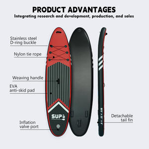 Planche SUP personnalisée en usine planche à pagaie en PVC avec 3 palmes - Product Image 2