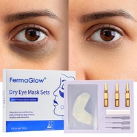 Ampoules hydratantes et raffermissantes pour les yeux, à base de champignons fermentés, de peptides de caféine stériles et de collagène, pour l'élimination des cernes et des poches sous les yeux, et masque pour les yeux secs