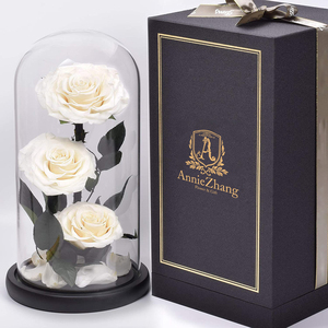 Vendita calda all'ingrosso eterno mai appassito fiore della durata di rose conservate reali in cupola di vetro per scatola regalo - Product Image 2
