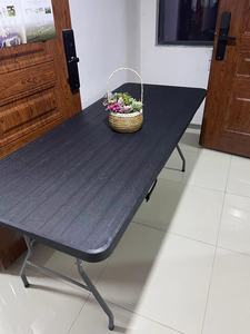 Tavolo Pieghevole Effetto <span class=keywords><strong>Legno</strong></span> per Esterni, Direttamente dalla Fabbrica, Tavolo e Sedia <span class=keywords><strong>Pieghevoli</strong></span> in Plastica Portatili e Semplici per Campeggio e Feste - Product Image 6
