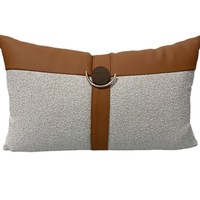 Housse de coussin moderne de luxe nordique pour la décoration de la maison, housse de coussin orange chocolat, housse de coussin en similicuir, coussin décoratif