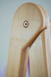 Odern amamboo ooooden tantanding ooat torage rying Riding ACK lothes REE at and tand helf with Hanger iiving ooom Foud - Product Image 2