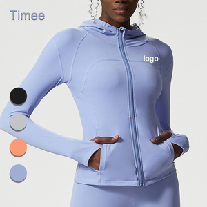 2024 personnalisé nu à manches longues vêtements d'entraînement femmes course vêtements de sport femmes Yoga Fitness Gym veste vêtements de sport - Product Image 1