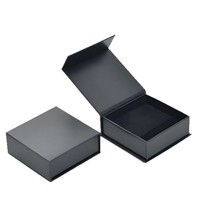 Boîtes d'Emballage Magnétiques en Papier Kraft Noir de Luxe de Haute Qualité, Premium pour Électronique 3C