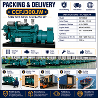 Groupe électrogène diesel marin à démarrage électrique SCDC300JW 300 kW alimenté par SCDC WP13CD385E201 pour ferry de passagers et navire de marchandises