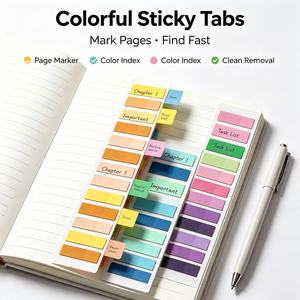 SK Marqueurs de page autocollants colorés, index, organiseurs, blocs-notes - Product Image 5