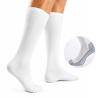 Chaussettes de football longues et rembourrées, directement de l'usine, avec logo personnalisé, soutien respirant et compressif pour la vente en gros