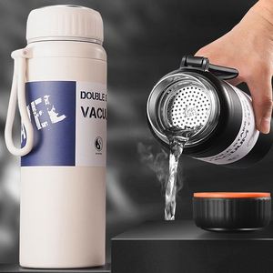 Botella de Agua Deportiva de Acero Inoxidable de Doble Pared y Boca Ancha de 32 oz con Tapa de Nuevo Diseño, Ideal para Deportes, con Filtro para Té - Product Image 4