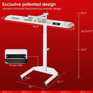 Dispositivo de Terapia de Luz LED Giratorio de 360 Grados BM Beauty OEM con Panel de Infrarrojo Cercano Rojo de 630nm 660nm 810nm 830nm 850nm para Cuerpo Completo - Product Image 6