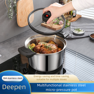 Casserole multifonctionnelle moderne antiadhésive à micro-pression pour la cuisine, idéale pour les soupes, les bouillons et les ragoûts, 20/24 cm - Product Image 2