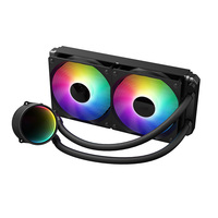 AGB 240mm Refroidisseur d'eau pour ordinateur de jeu Refroidisseur liquide CPU Boîtier de jeu Ventilateur de refroidissement par eau 240mm
