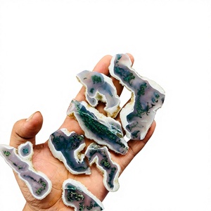Rodajas de Ágata Musgosa Natural de Alta Calidad, Cabujón, Piedra Preciosa Suelta, Disponible al por Mayor - Product Image 1