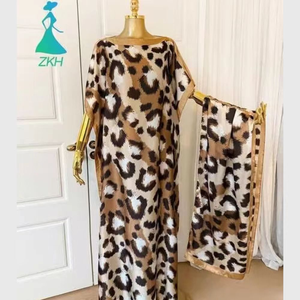 Robe de créateur africaine luxueuse pour femmes, printemps-été, grande taille, polyester, robe en soie tendance - Product Image 1