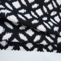 Tissu en polyester et élasthanne imprimé en crêpe mousse pour robe, prix abordable, collection 2026