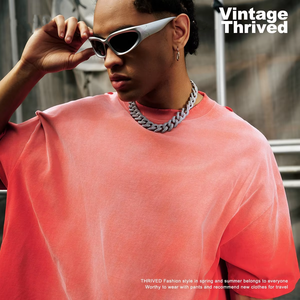 Personalizzare t-shirt oversize di alta qualità, personalizzare t-shirt Vintage lavate con pesi massimi, vecchie lavate con acido - Product Image 4