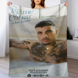 Couverture en flanelle douce à motif personnalisé Rauw <span class=keywords><strong>Alejandro</strong></span> New Song DEJAME ENTRAR, impression de designer, fabrication sur mesure - Product Image 3