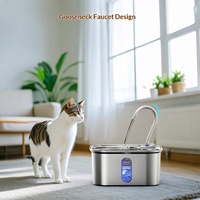 Fontaine à eau intelligente pour animaux de compagnie en acier inoxydable, grande capacité, distributeur d'eau pour chats et chiens avec filtration automatique, design détachable