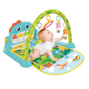 Huanger Shantou Chenghai Toys Juguete Para Bebes Dinosaur Baby Play <span class=keywords><strong>Gym</strong></span> <span class=keywords><strong>Piano</strong></span> Fitness Rack Mat Baby Musical Play Mats para bebés - Product Image 1