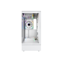 Nouveau boîtier PC ATX Mid Tower blanc personnalisé, design impressionnant, verre trempé, boîtier d'ordinateur de jeu, boîtier de bureau