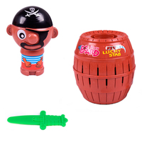 Jouet pour enfants, toupie avec tonneau de Pirate, 16/24 lames, jeu porte-bonheur, en plastique, jeux interactifs, Pop-Up, la tête, Roulette