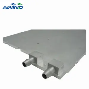 Industrial small microchannel water cold cool radiator vacuum brazed spiral cooler customized liquid cooling plate for lab