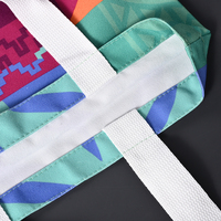 Sac en toile de coton réutilisable écologique avec imprimé tribal coloré pour les événements culturels et les cadeaux