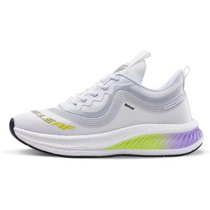 Chaussures de course sur route pour femmes FOXA, empeigne en mesh blanc, semelle extérieure en caoutchouc, semelle intermédiaire en EVA, légères et respirantes pour l'été - Product Image 1