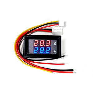 Kép LED hiển thị <span class=keywords><strong>Meter</strong></span> Red Blue LED <span class=keywords><strong>Meter</strong></span> DC 0-100V DMM 0.28 inch kỹ thuật số vôn kế Ampe kế 10A 50A 100A Điện áp Detector Bảng điều chỉnh - Product Image 2