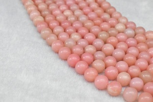 Perles Rondes en Opale Rose de Chine Naturelle Lisse, 4mm, 6mm, 8mm, 10mm, 12mm, pour la Fabrication de Bijoux (Bracelets et Colliers) - Product Image 4
