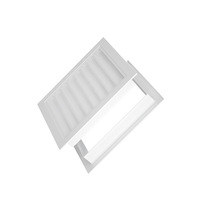 Grilles de ventilation carrées en alliage d'aluminium pour bâtiments, durables, installation facile, angle de lame 45°, usage commercial
