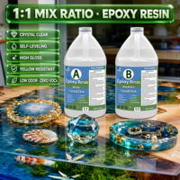 Résine époxy marine de haute qualité, kit de moulage à faible viscosité, résine époxy auto-nivelante pour table en résine, colle transparente
