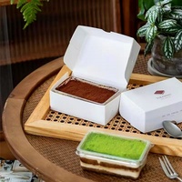 Boîte d'emballage pour gâteau tiramisu avec couvercle, boîte à gâteau à étages, mousse au matcha, pâtisserie cuite, boîtes à emporter pour usage alimentaire