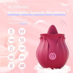 Stimulateur de vibrateur de jouets sexuels de Rose clitoridienne pour des femmes, langue de léchage - Product Image 3