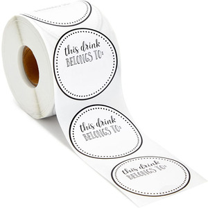 Custom Blank Cup Name <strong>Tags</strong> Labels Cup Marker Sticker Roll This <strong>Drink</strong> Belongs to Sticker for Wedding Birthday Party - Product Image 4