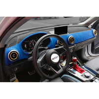 Housse de tableau de bord intégrale pour Audi A3 2016-2019 RS3, kit de sellerie de voiture de luxe noir, fabrication italienne