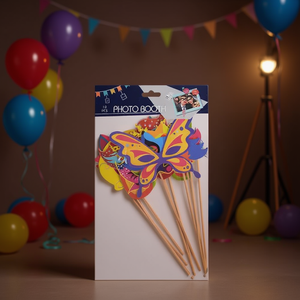 Accesorios para fotomatón, 10 piezas de mariposas y coronas coloridas para diversión en fiestas - Product Image 3