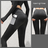 Pantalon de yoga de gymnastique et de sport taille haute pour femme extensible dans les 4 sens avec poches en maille Leggings imprimés sans couture pour la course et l'entraînement