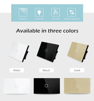 Interrupteur mural WiFi IP65 pour Smart Life, 1000W 10A, norme US/EU, panneau tactile en verre trempé, contrôle à distance par application, compatible Alexa