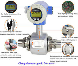 Pengukur aliran elektromagnet DN40 meteran aliran pemancar aliran elektromagnet meteran Output air 4-20ma Tiongkok - Product Image 2