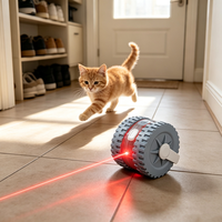 Jouets pour chats modernes et intelligents, balle en TPR rechargeable à mouvement automatique avec plumes colorées, USB, faible bruit, jouet interactif d'exercice