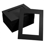 Passe-partouts sans acide 1,2-2 mm, noirs, à bords biseautés, pour photos, adaptés à l'encadrement d'aquarelles et d'œuvres d'art, taille personnalisée, emballage inclus