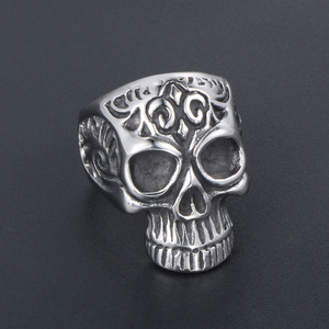 สไตล์ย้อนยุคแหวนกะโหลกนูนเหล็กไทเทเนียมเครื่องประดับแฟชั่นบุรุษ SA884 - Product Image 4