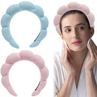 Bandeau de spa en tissu éponge bouffant et durable pour femme, accessoire pour le lavage du visage, les soins de la peau et le maquillage