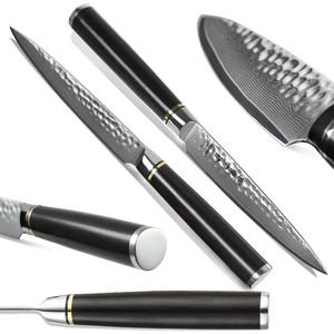 エボニーウッドの5インチプロダマスカススチールキッチンユーティリティナイフ - Product Image 4