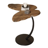 Nordique moderne petite Table d'appoint en bois métal café thé rangement armoire d'angle pour salon maison balcon chambre chevet