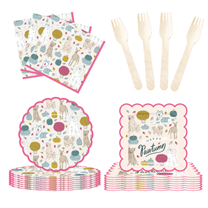 DAMAI New Design Animal Theme Children's Birthday <b>Paper</b> Plate Napkin <b>Tablecloth</b> Party Supplies Disposable Party Tableware Sets - Product Image 3