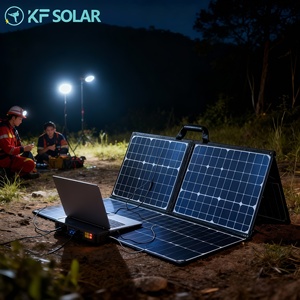 KFSOLAR 100W Faltbares <span class=keywords><strong>Solar</strong></span> <span class=keywords><strong>panel</strong></span>-USB/DC-Ausgang für Telefon-Laptop-Kraftwerk-Tragbares <span class=keywords><strong>Solar</strong></span> ladegerät für den Außenbereich - Product Image 2