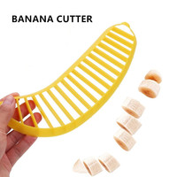 Manjia Banana Slicer Snijders Praktische Keuken Tool Plastic Salade Fruit Peeler Cutter Chopper Gemakkelijk Banana Slicer